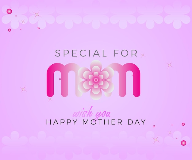 MOM special Wish Banner Design Mother's Day mockup