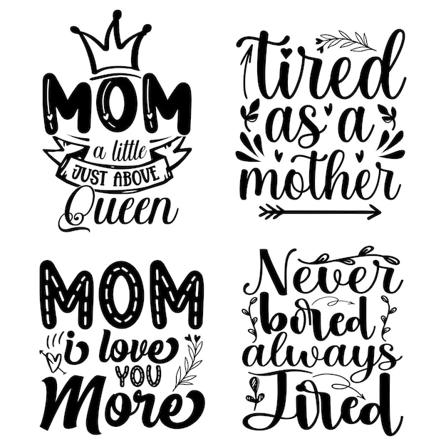 Vector mom svg quotes design