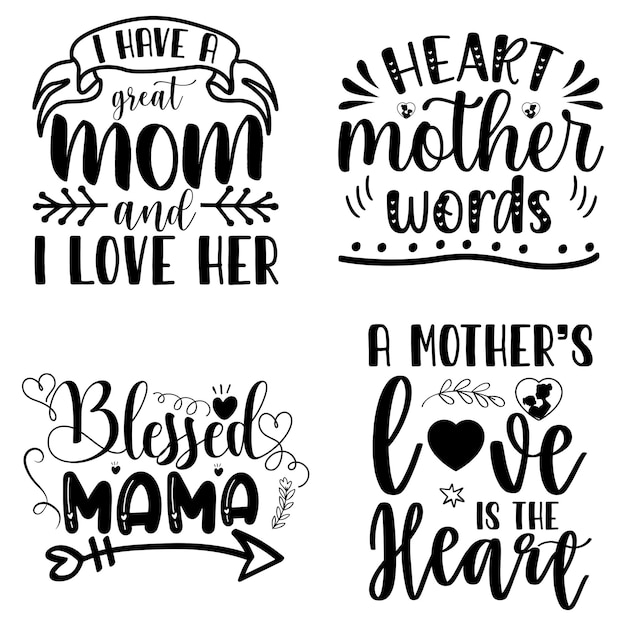 Vector mom svg quotes design