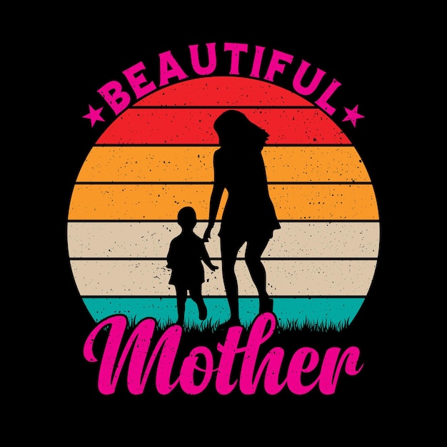 Vector mom t-shirt design