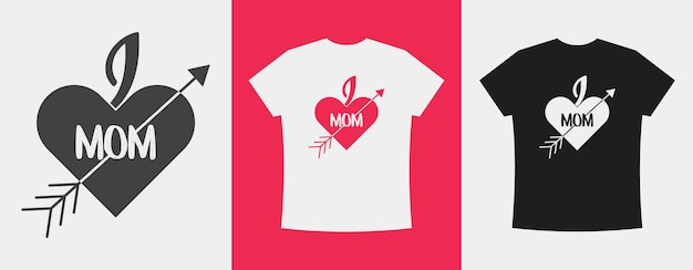 엄마 Tshirt 또는 Mather's Day Tshirt 디자인 벡터 템플릿