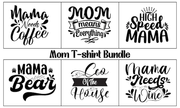 Mom TShirt Vector Bundle 2 Design