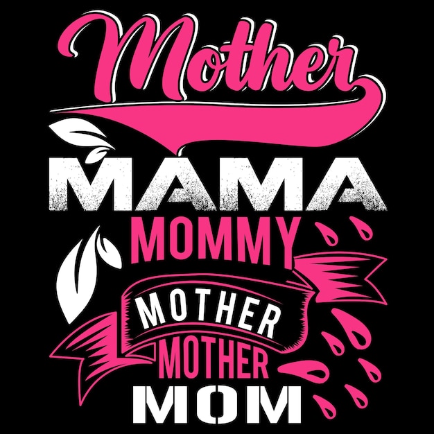 T-shirt tipografia mamma