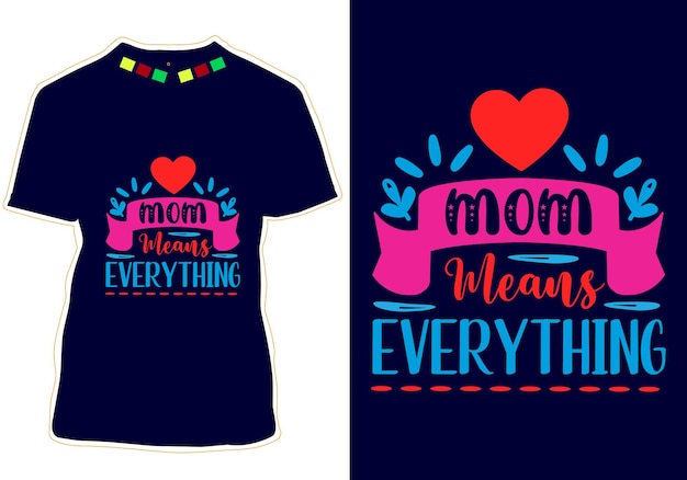 Mom Typography Tshirt Design