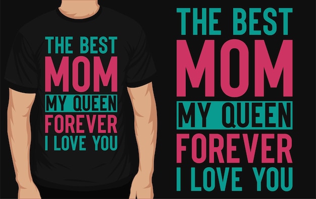 Мама типография дизайн футболки
