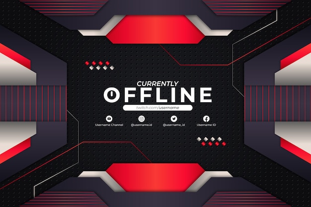 Momenteel offline rode achtergrondstijl