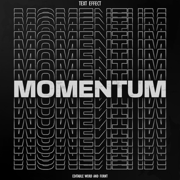 Momentum teksteffect