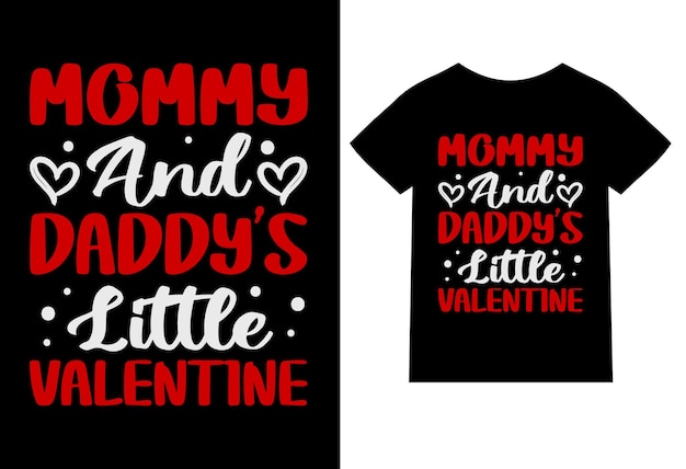 Vector mommy and daddy's little valentine