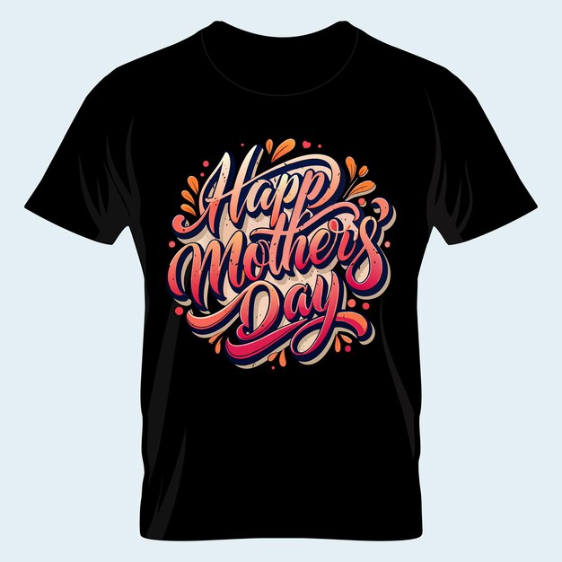 Vector moms love mothers day typography tee design