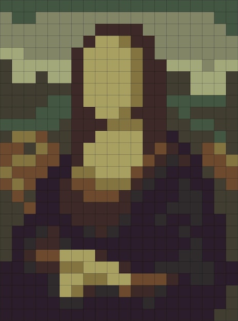 Mona Lisa pixelart