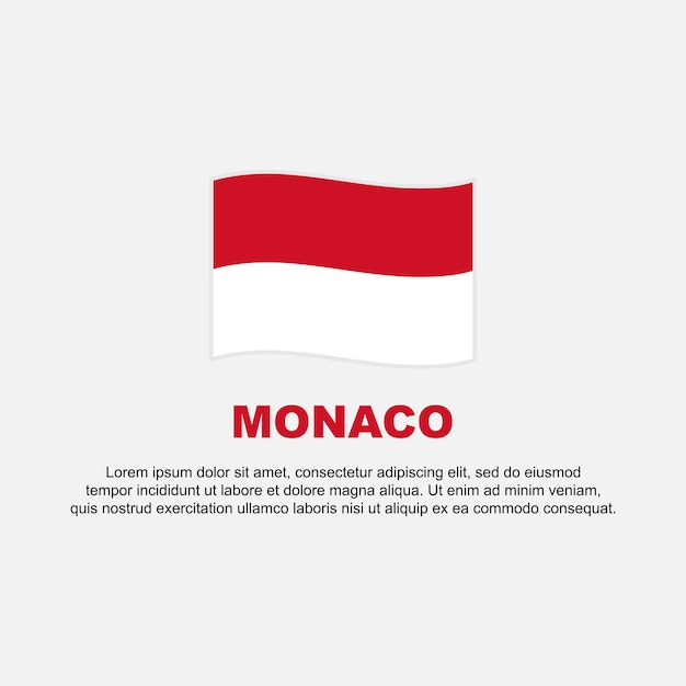 Monaco Flag Background Design Template Monaco Independence Day Banner Social Media Post Monaco Background