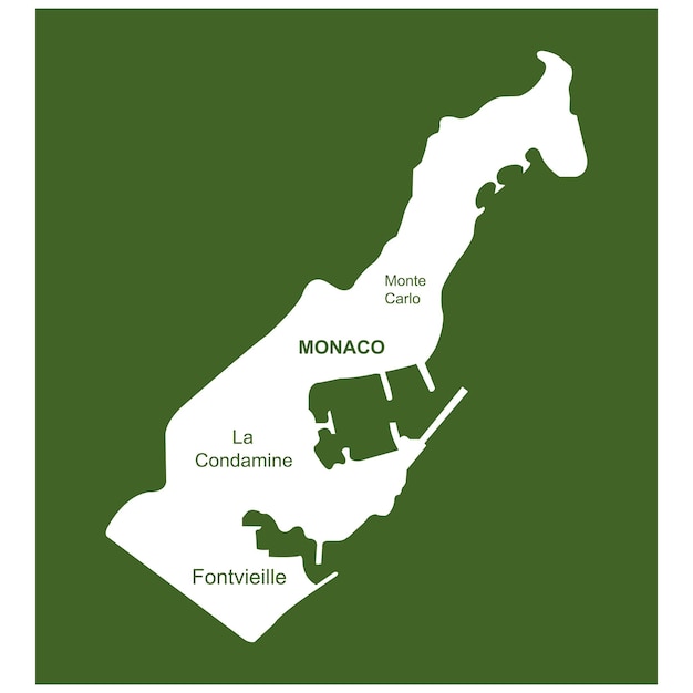 Monaco map ikon vector illustration design