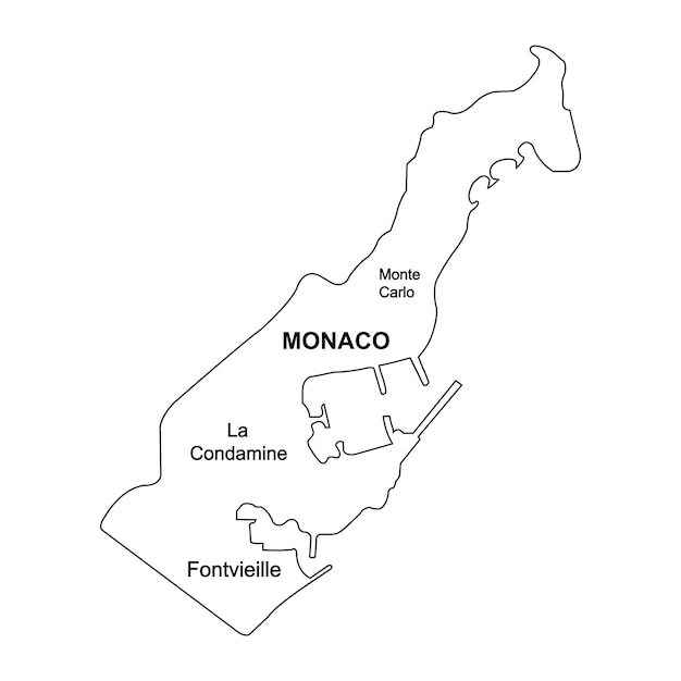 Vector monaco map ikon vector illustration design