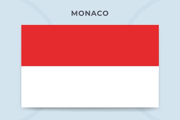 Monaco national flag design template