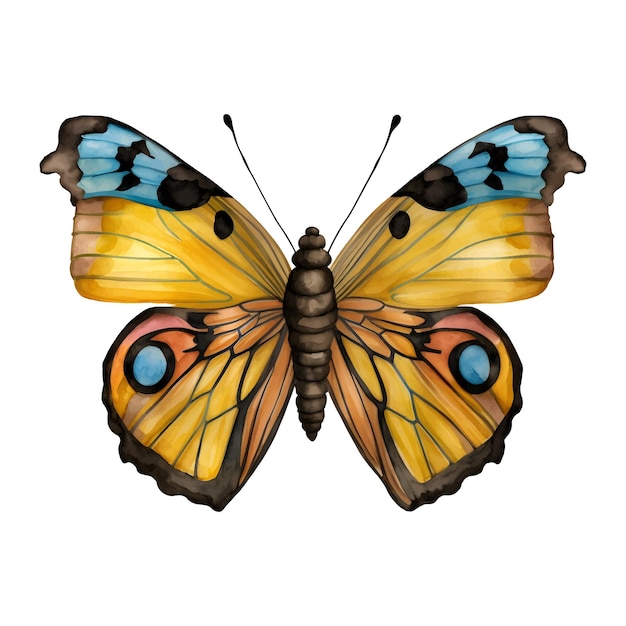 Monarch butterfly Hand drawn vector illustration