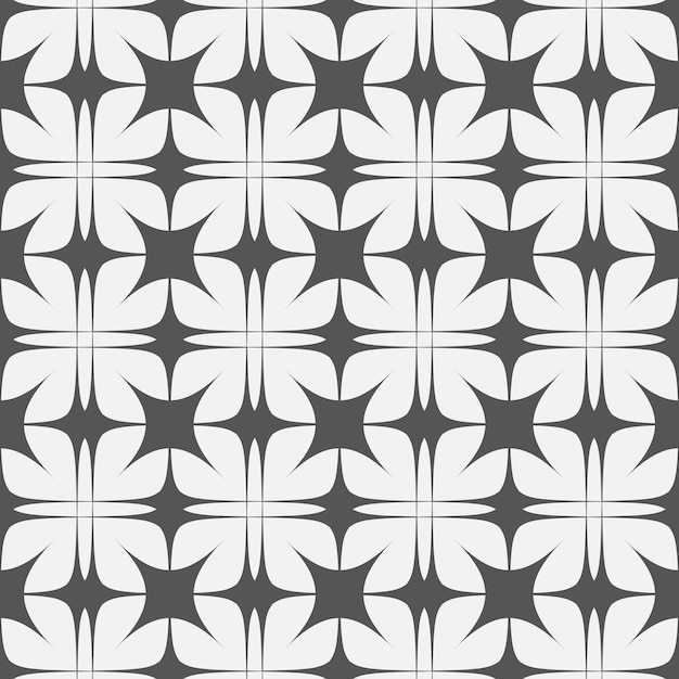 Monchrome seamless pattern with black geometric shapes