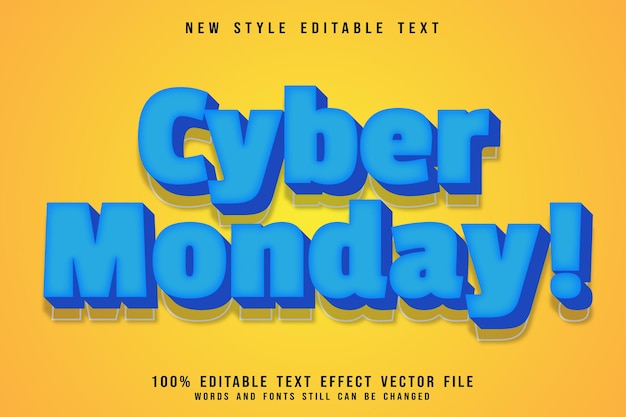 Monday editable text effect emboss modern style