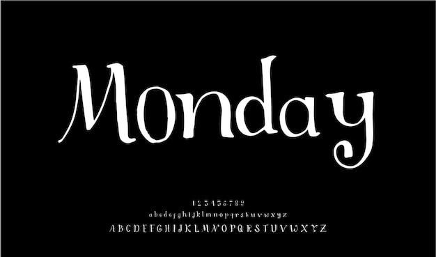 Monday futuristic elegant font