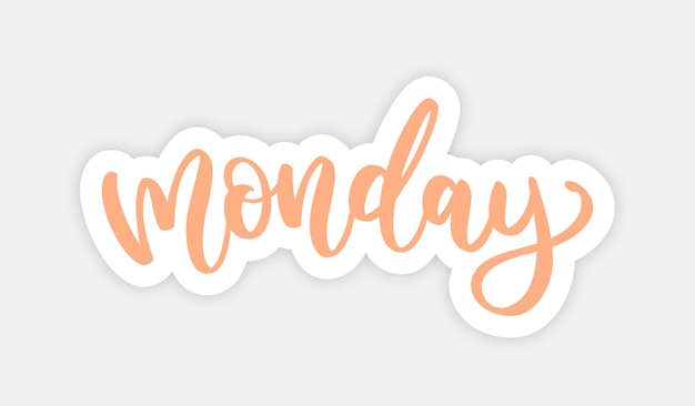 Monday hand lettering