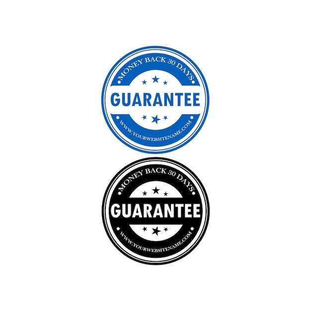 Money back guarantee round logo design vector.