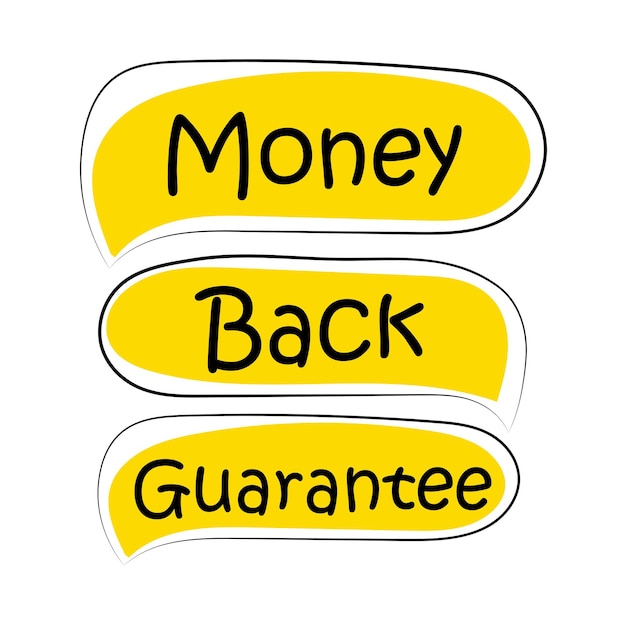 Money back guarantee vector speech bubble symbol