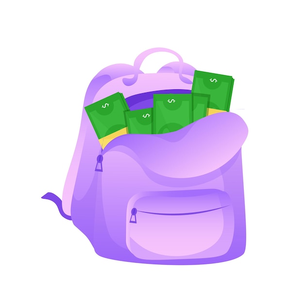 Money in backpack