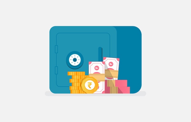 Shopping bag icon with rupee Royalty Free Vector Image