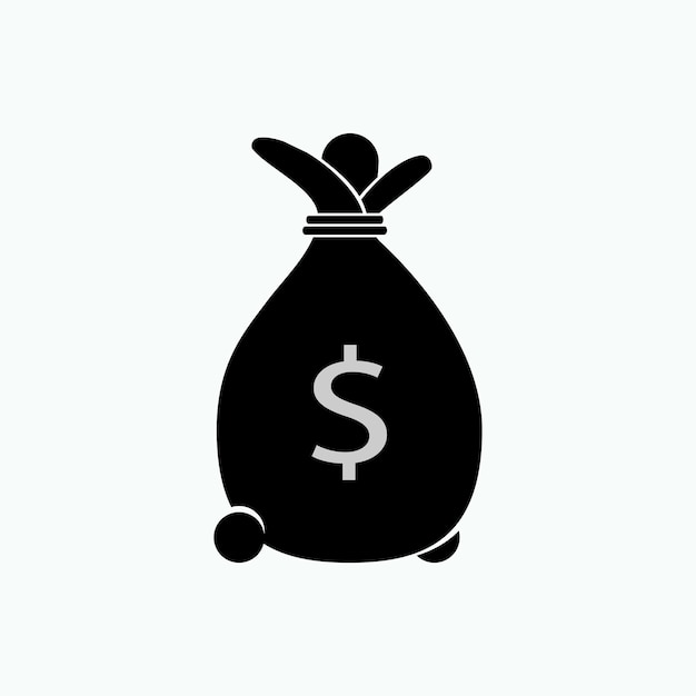 Vector money bag icon capital savings or deposito symbol vector