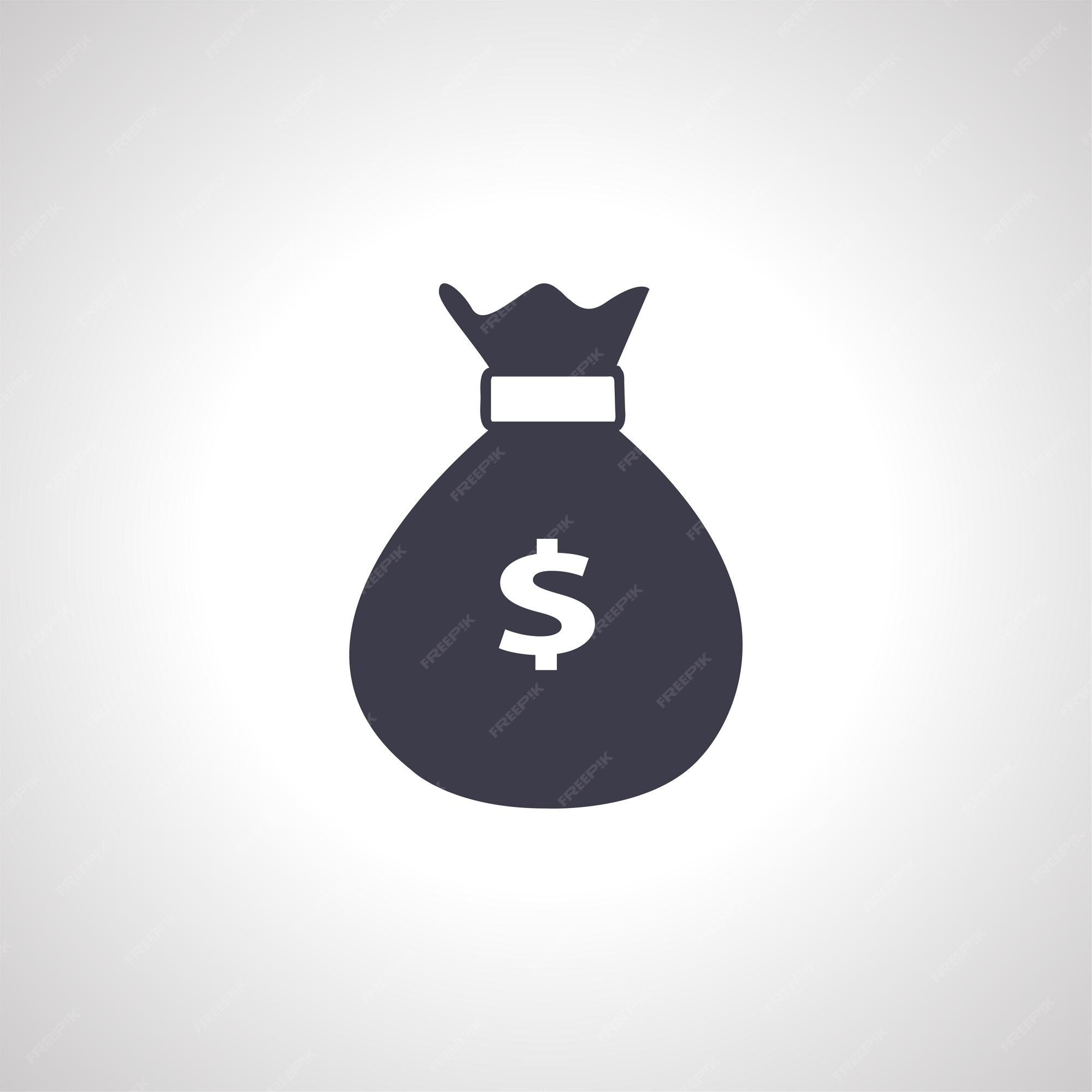 Premium Vector | Money bag icon money pouch icon