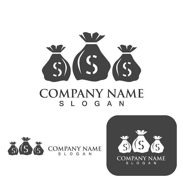 Money Bag icon Template vector