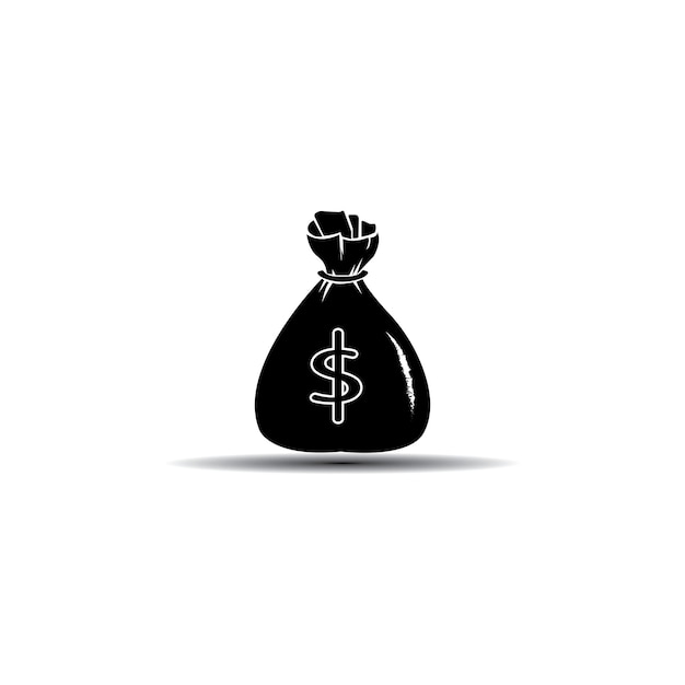 Vector money bag logo vector icon illustration