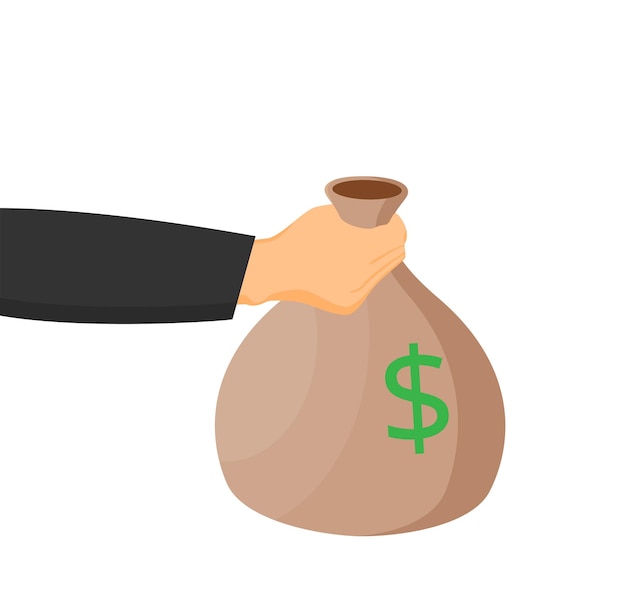 Money bag vector icon illustration