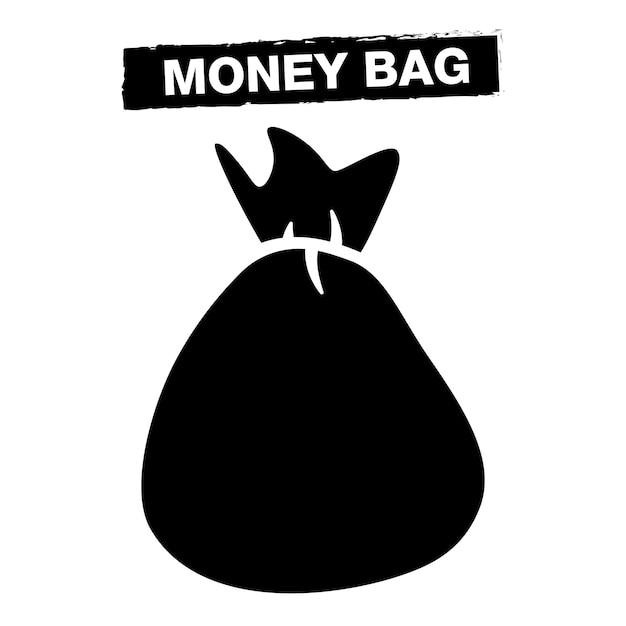 Money Bag vector icon. Isolated on white background