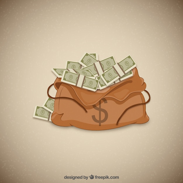 Vettore money bag