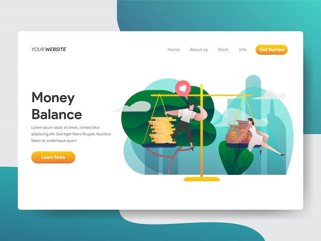 Vector money balance illustration