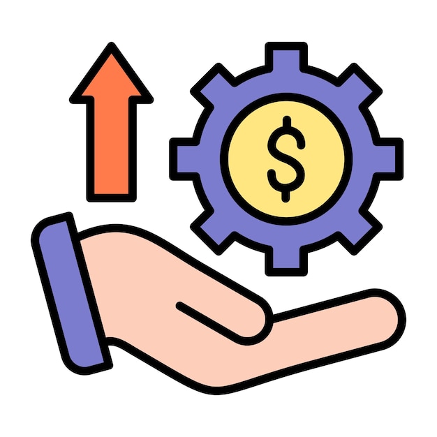 Money benefit flat illustration