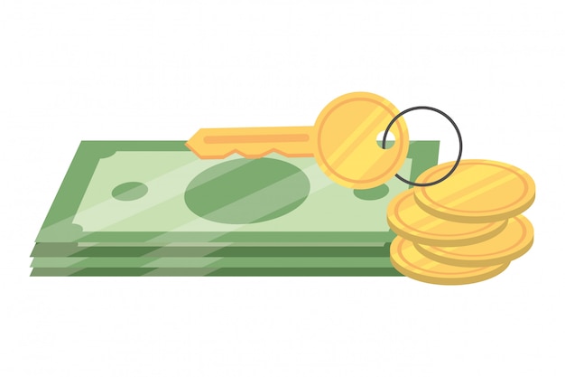 Vector money bills cartoon