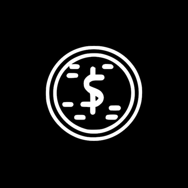 Money black and white isolated icon vector illustration