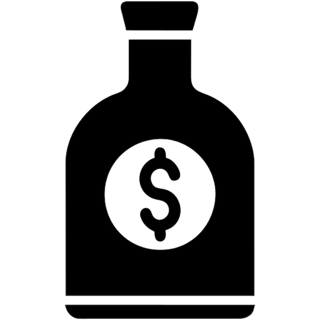 Money bottle pictogram