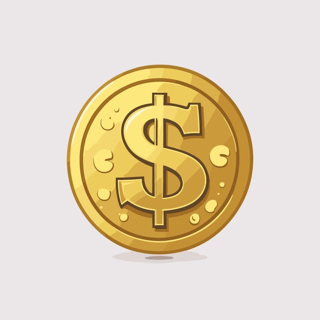 Money coin cartoon vector