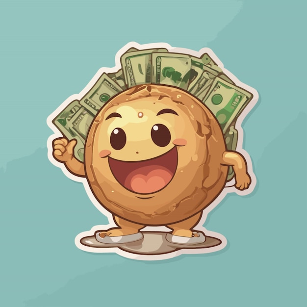 Vector money coin cartoon vector