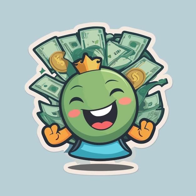 Vector money coin cartoon vector