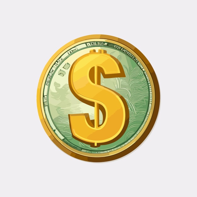 Money coin cartoon vector