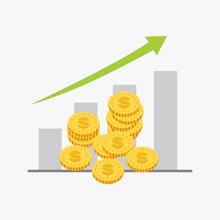 Premium Vector Money coin gold dollar pound euro yen in flat vector