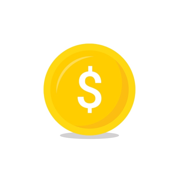 Vector money coin icon flat money coin icon vector