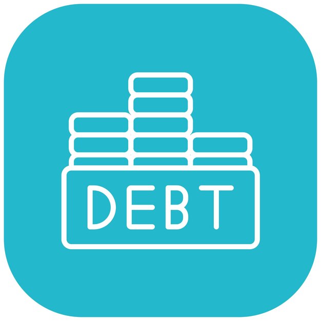 Money Debt Vector Illustration Style