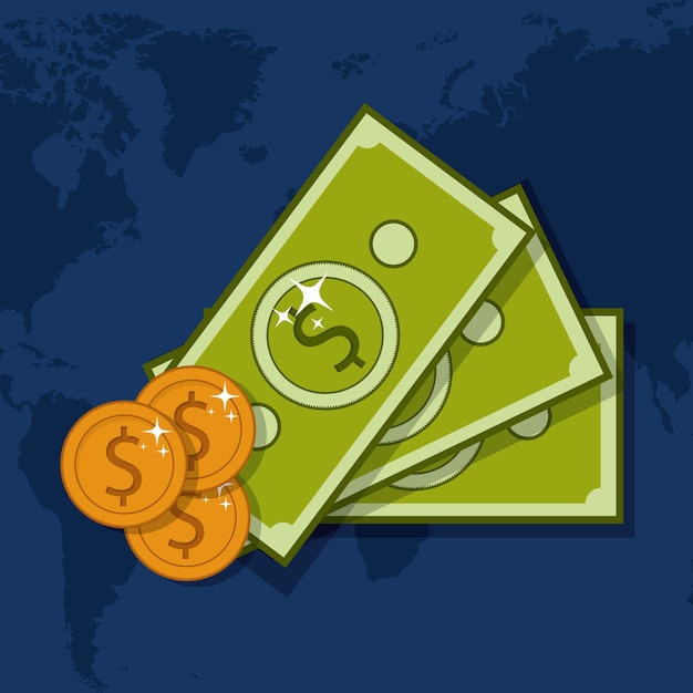 Vector money digital design