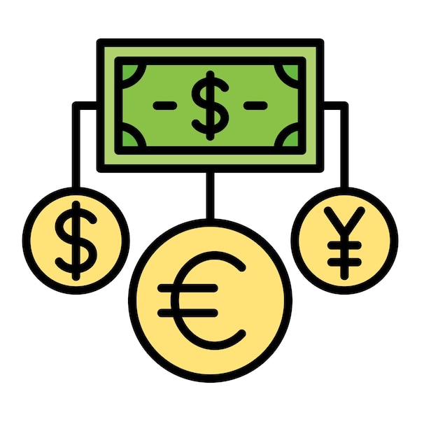 Money Exchange Flat Illustration