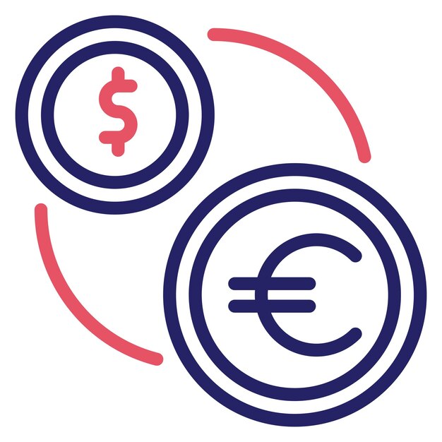 Money Exchange vector icon illustration of Banking and Finance iconset