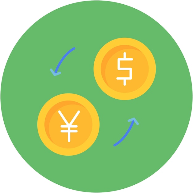 Money Exchange Vector Illustration Style